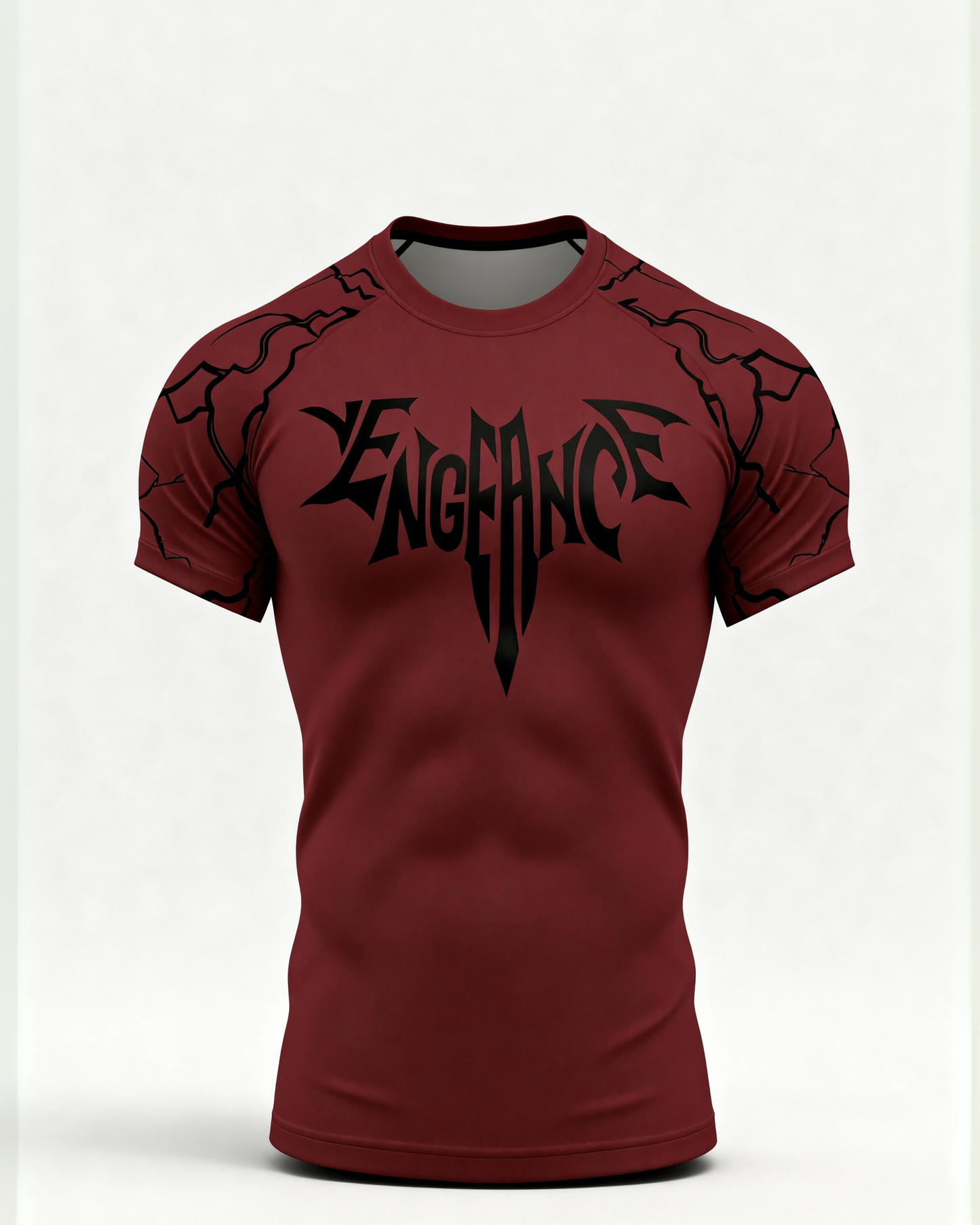 Burgundy compression t-shirt
