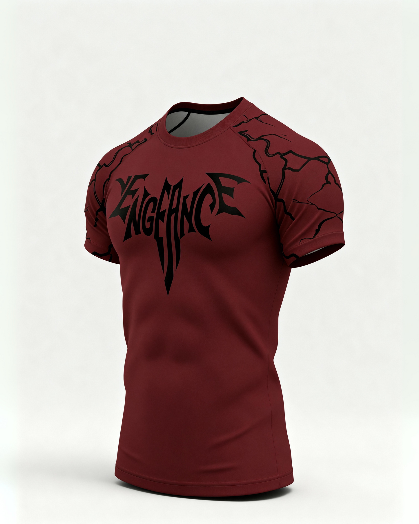 Burgundy compression t-shirt