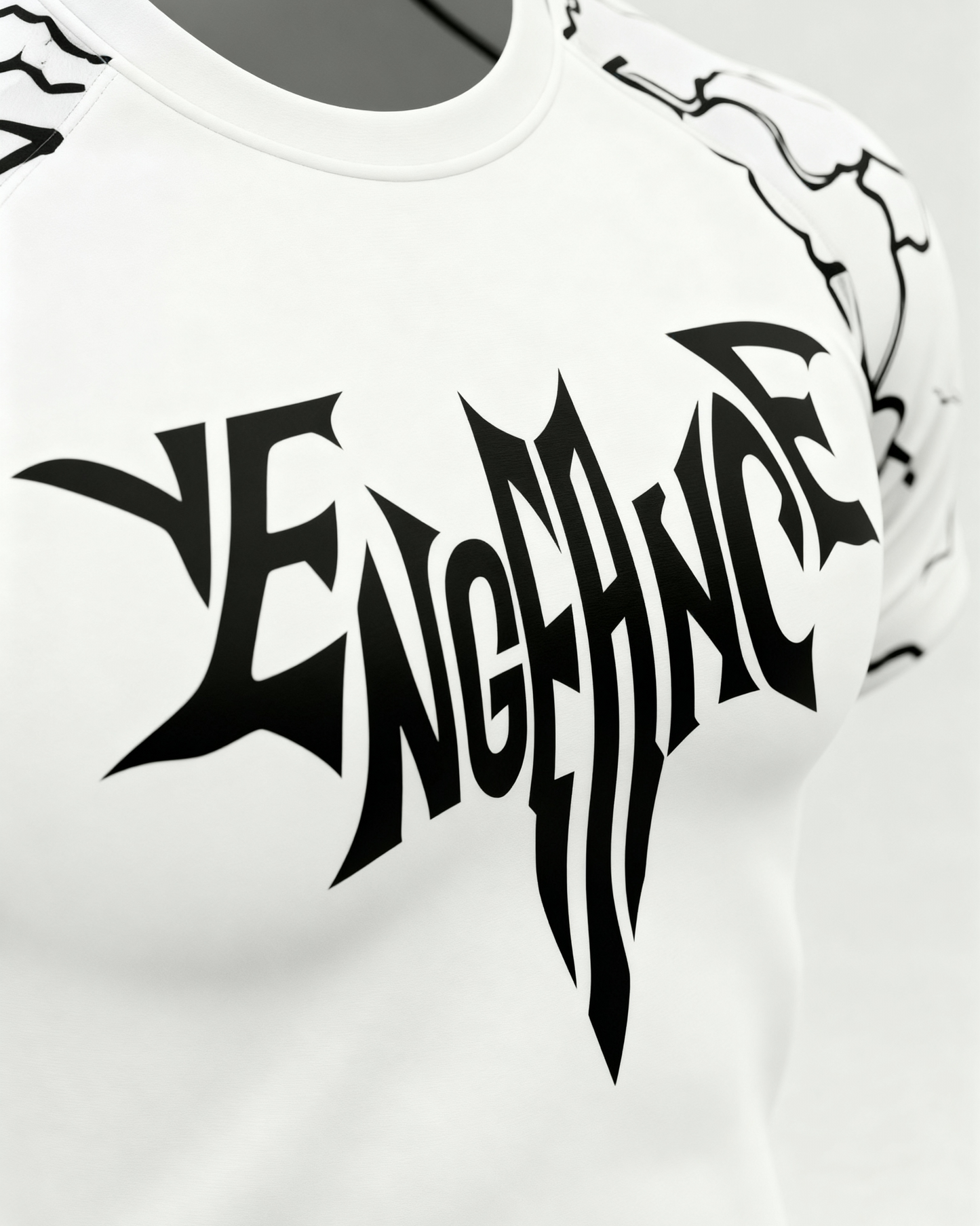 White compression T-shirt