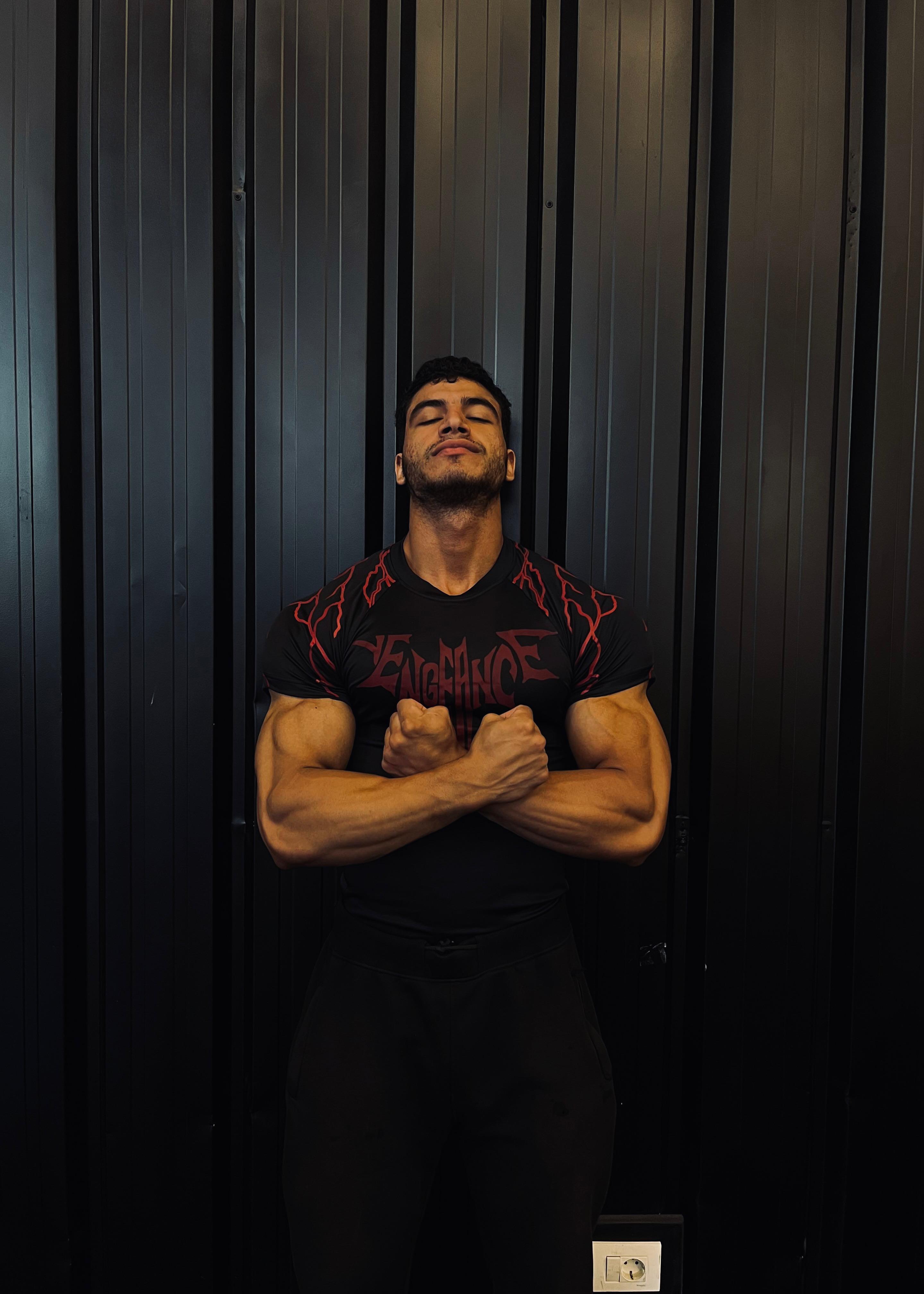 Black compression T-shirt