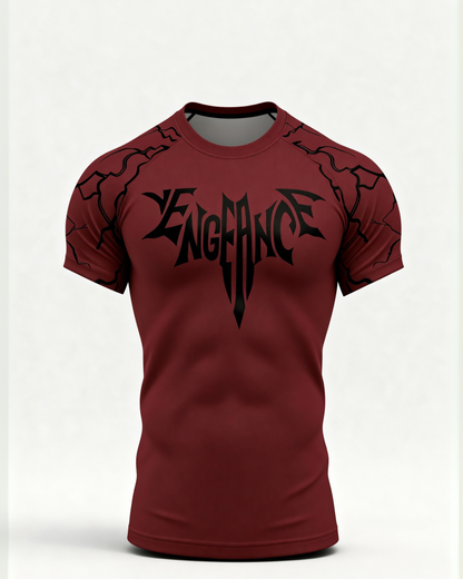 Burgundy compression t-shirt