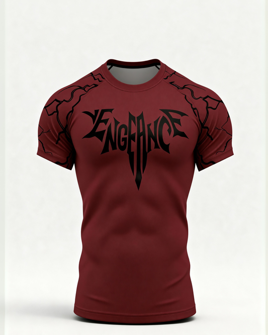Burgundy compression t-shirt