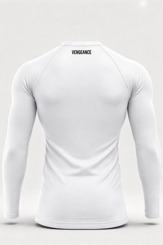 WHITE-long sleeve compression