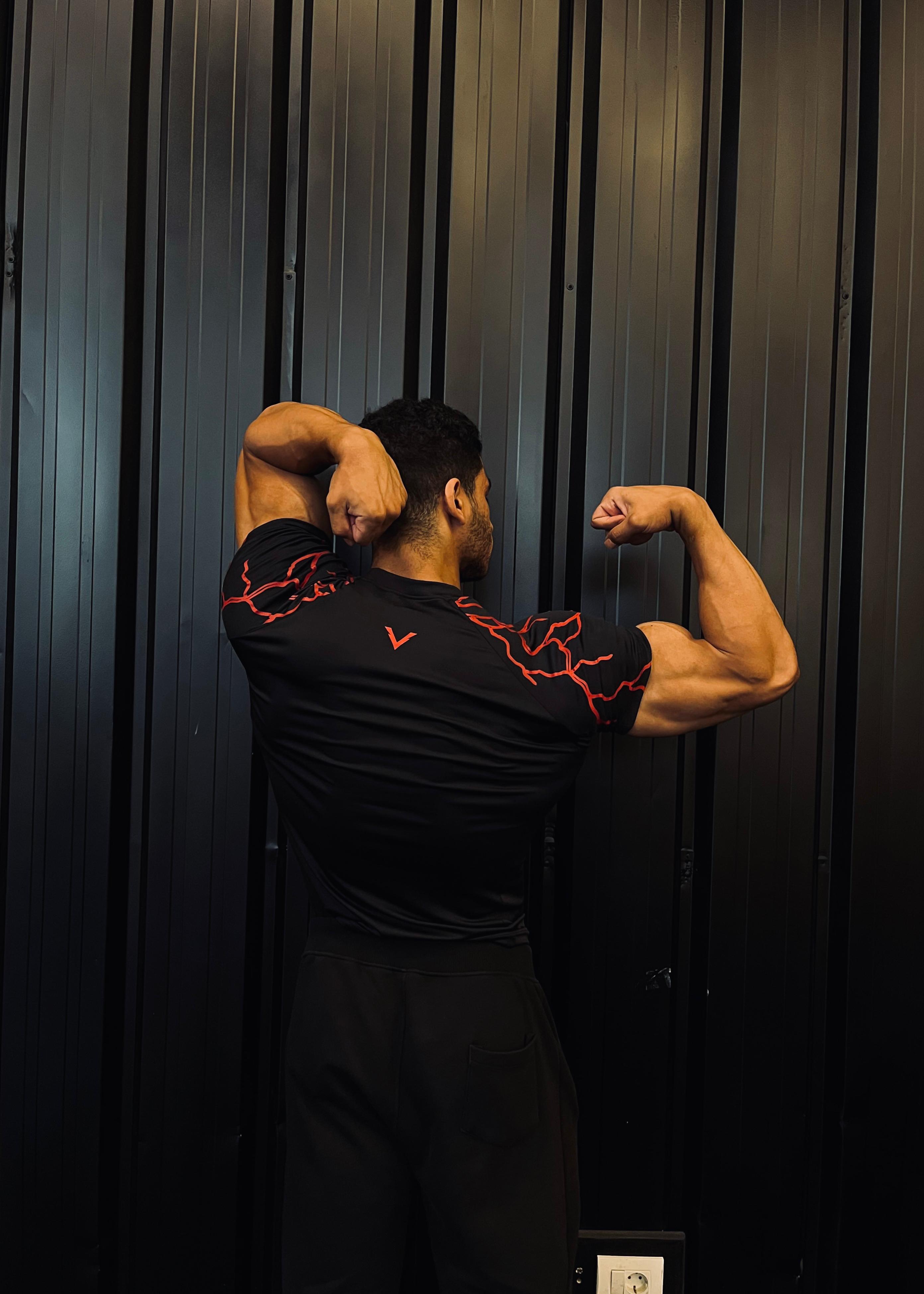 Black compression T-shirt