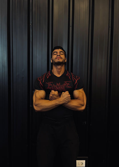 Black compression T-shirt