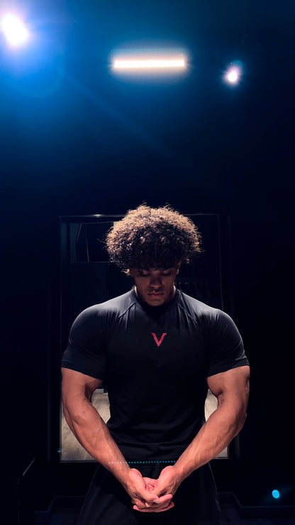 Black compression T-shirt