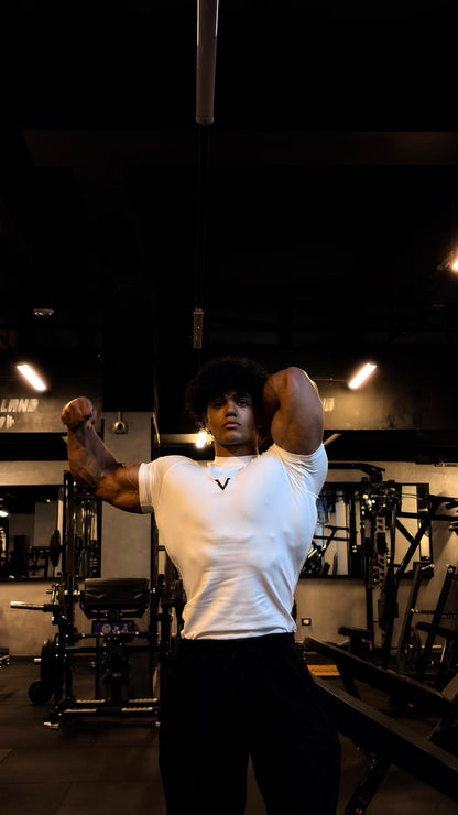 White compression T-shirt
